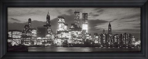 Framed Manhattan Skyline from Brooklyn Print