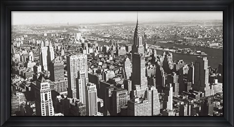 Framed View of Midtown  Manhattan, NYC 1933 Print