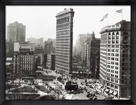 Framed Flatiron Building, NYC 1916 Print