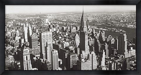 Framed View of Midtown  Manhattan, NYC 1933 Print