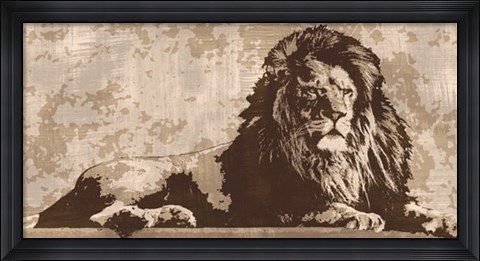 Framed Lion Print