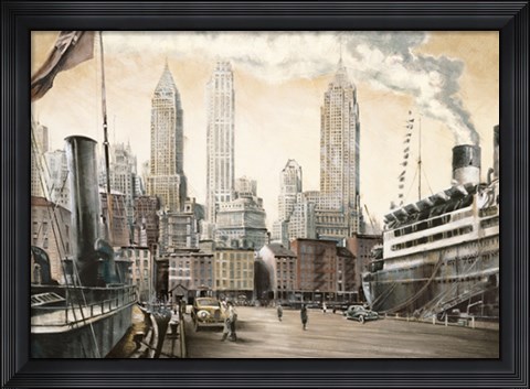 Framed Departure, New York Print