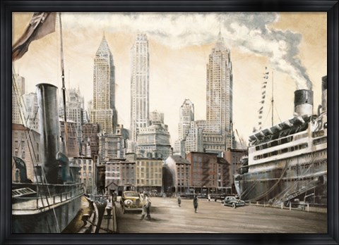 Framed Departure, New York Print
