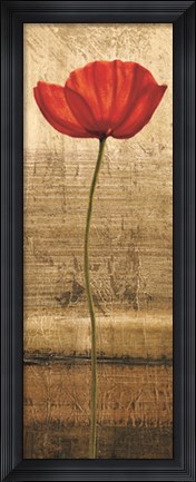 Framed Poppy Panel I Print