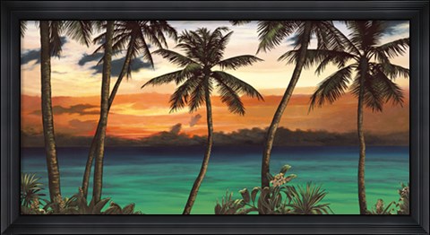 Framed Emerald Sunset Print