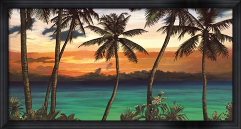 Framed Emerald Sunset Print