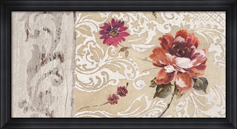 Framed Fleurs Neoclassique I Print