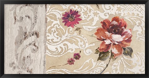 Framed Fleurs Neoclassique I Print