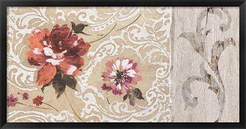 Framed Fleurs Neoclassique II Print
