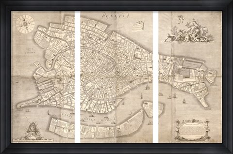 Framed Citt di Venezia, 1729 Print