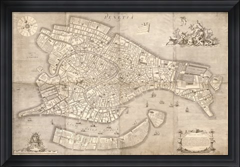 Framed Citt di Venezia, 1729 Print