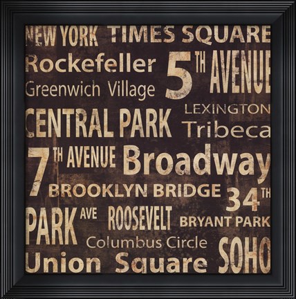 Framed NY Print