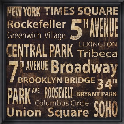Framed NY Print