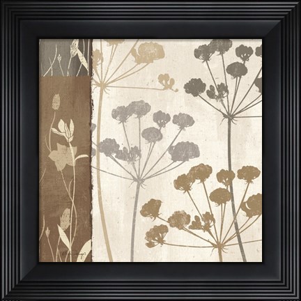 Framed Flowers &amp; Ferns I Print