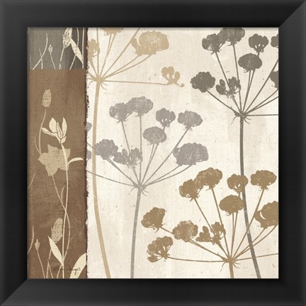 Framed Flowers &amp; Ferns I Print