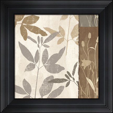 Framed Flowers &amp; Ferns II Print