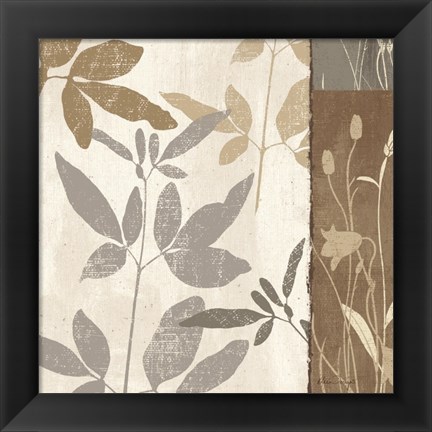 Framed Flowers &amp; Ferns II Print