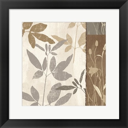 Framed Flowers &amp; Ferns II Print