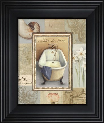 Framed Tranquil Bath II Print