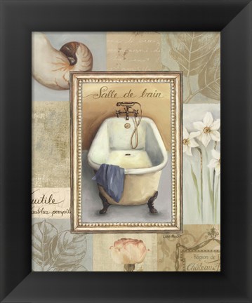 Framed Tranquil Bath II Print