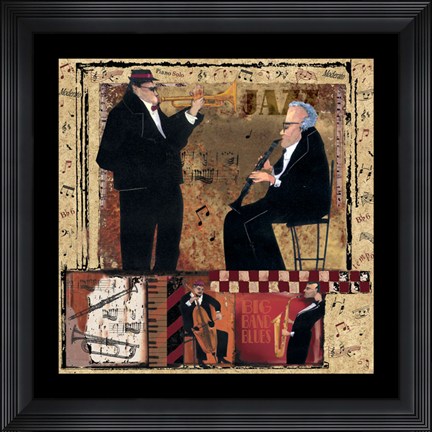 Framed Jazz Trumpet Print
