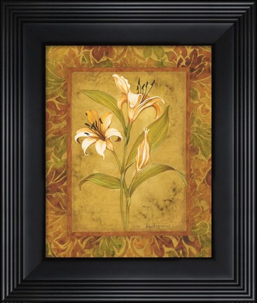 Framed Garden Lilies I - mini Print