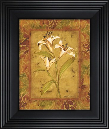 Framed Garden Lilies II - mini Print