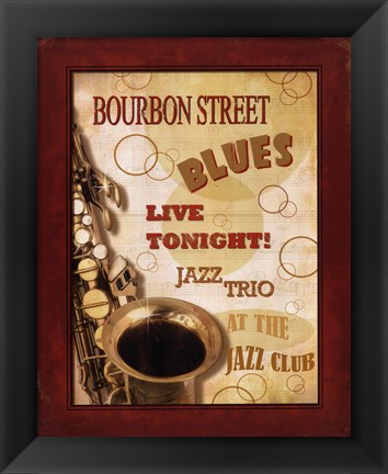 Framed New Orleans Jazz III Print