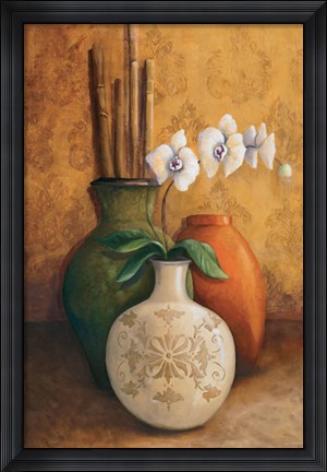 Framed Modern Orchid I Print