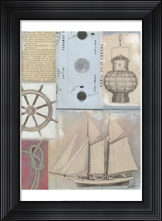 Framed Sailor&#39;s Journal II Print