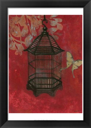 Framed Asian Bird Cage II Print