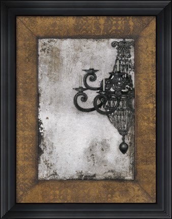 Framed Antique Chandelier II Print