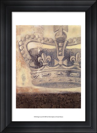 Framed Regal Crown II Print
