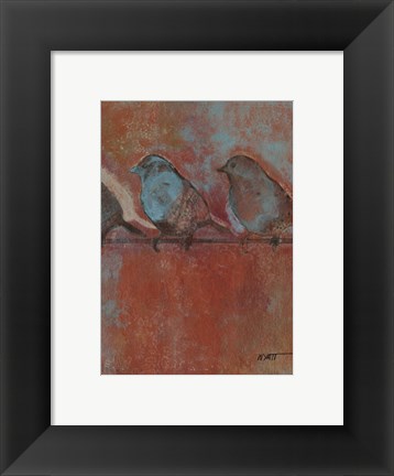 Framed Row of Sparrows I Print