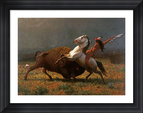 Framed Last of The Buffalo Print