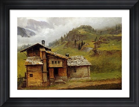Framed Mountain House Print