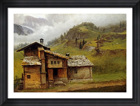 Framed Mountain House Print