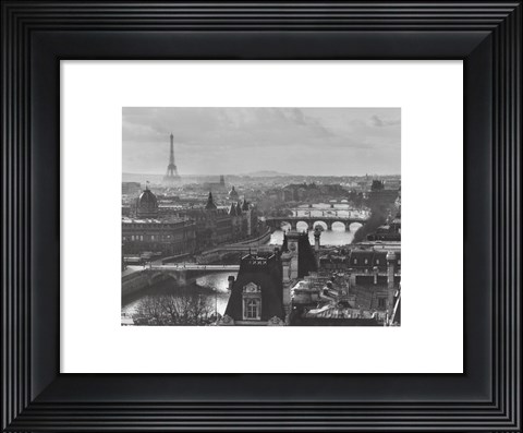Framed River Seine and the City of Paris Print
