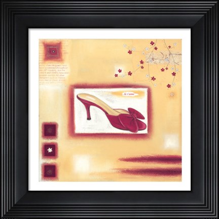 Framed Red Evening Shoe Print