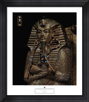 Framed Golden Effigy of King Tutankhamen Print