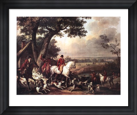 Framed Hunt in the Park in Fountainbleau Print