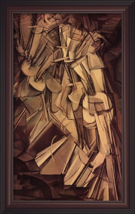 Framed Nude Descending a Staircase, No. 2, 1912 Print