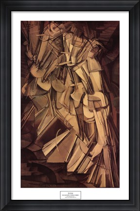 Framed Nude Descending a Staircase, No. 2, 1912 Print