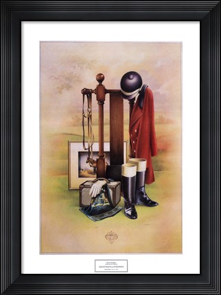 Framed Equestrian Illustration I Print