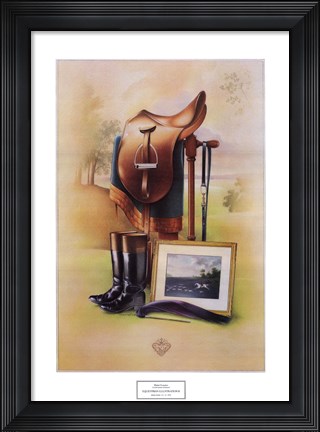 Framed Equestrian Illustration II Print