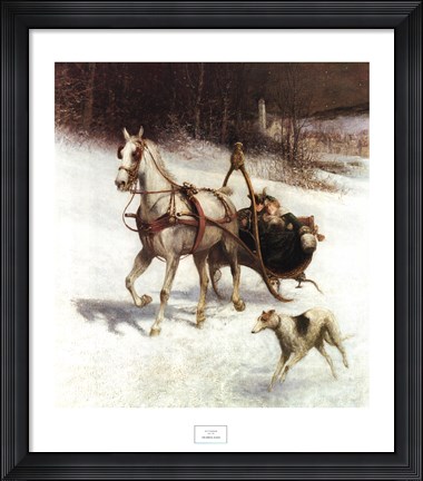 Framed Bridal Sleigh Print