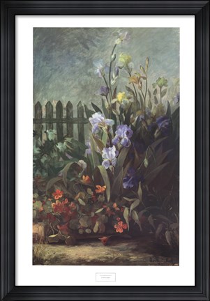 Framed Flower Garden Print