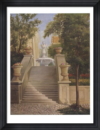 Framed La Fontaine de Fleur Print