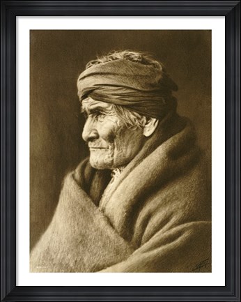 Framed Geronimo, Apache Print