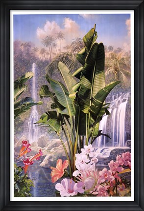 Framed Tropic Waterfalls Print